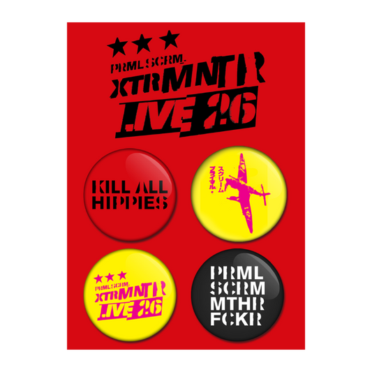 XTRMNTR Live 26 badge set