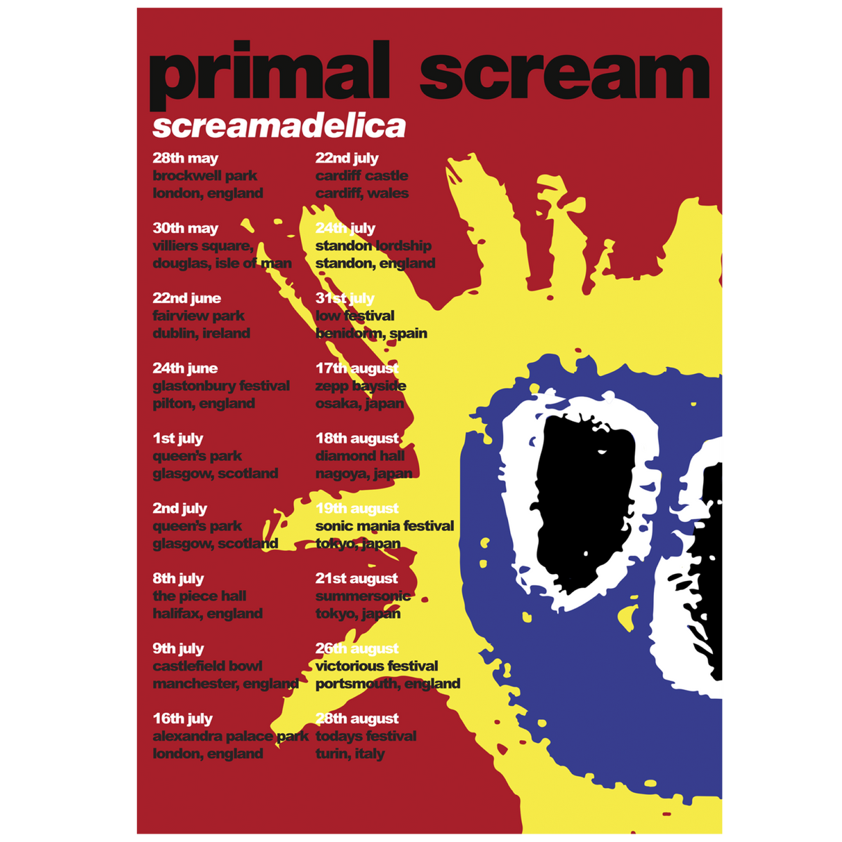 Screamadelica Tour Poster